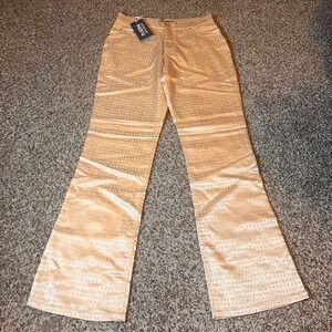 PLATINI Jeans Cougar Womens Pants Size‎ 26 High Rise Bootcut Beige Logo